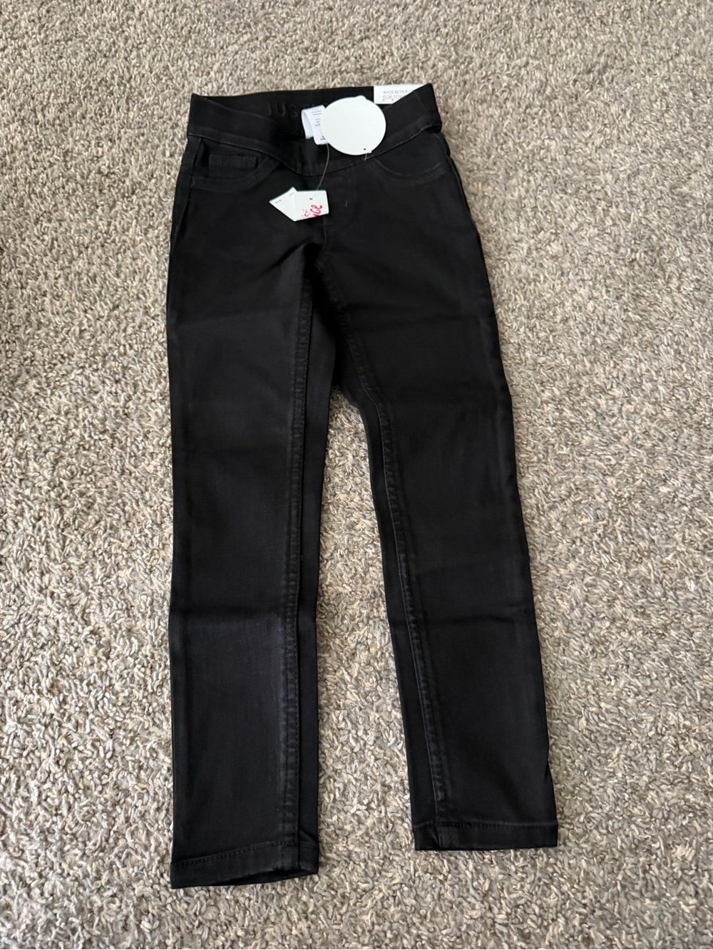 Justice Black Skinny legging 6 slim for Girls